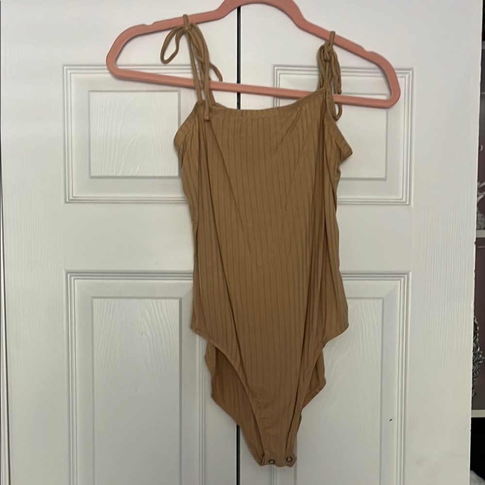 American Eagle Outfitters Tan Bodysuit